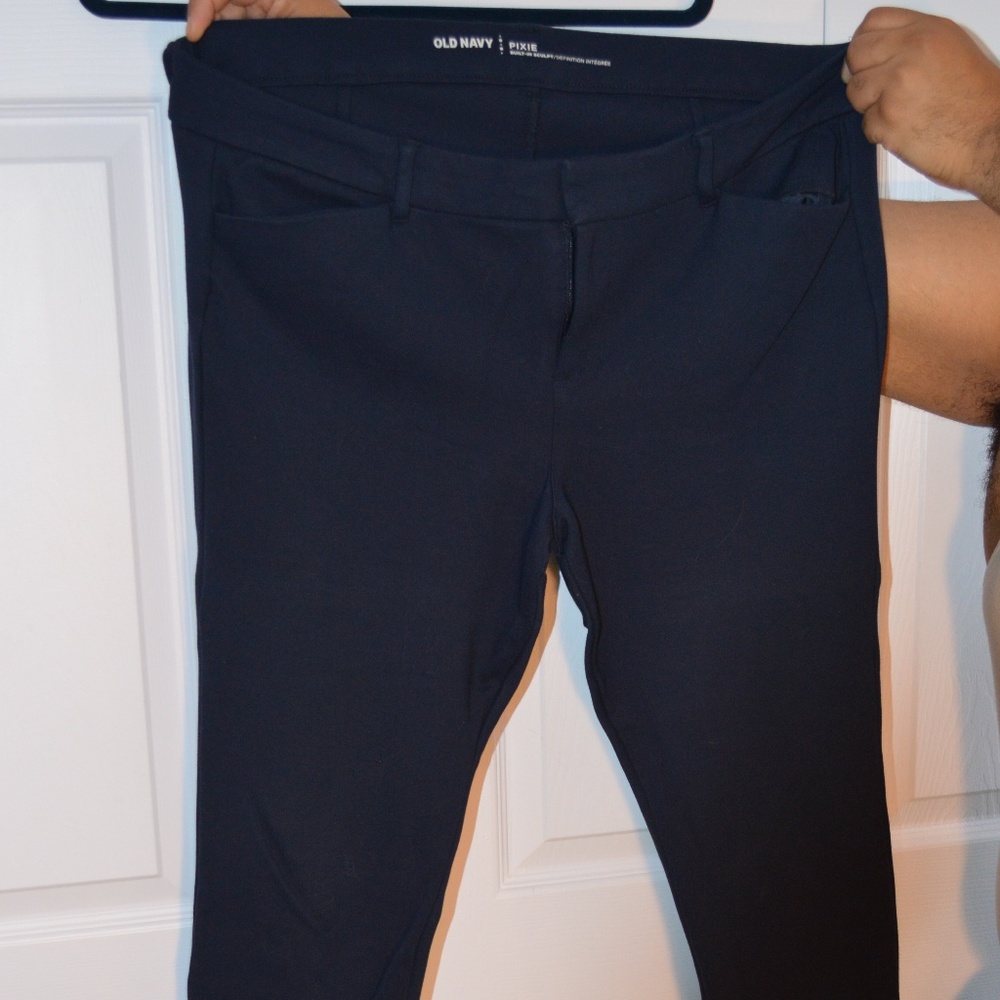 Navy Blue Skinny Style Dress Pants